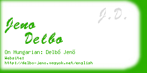 jeno delbo business card